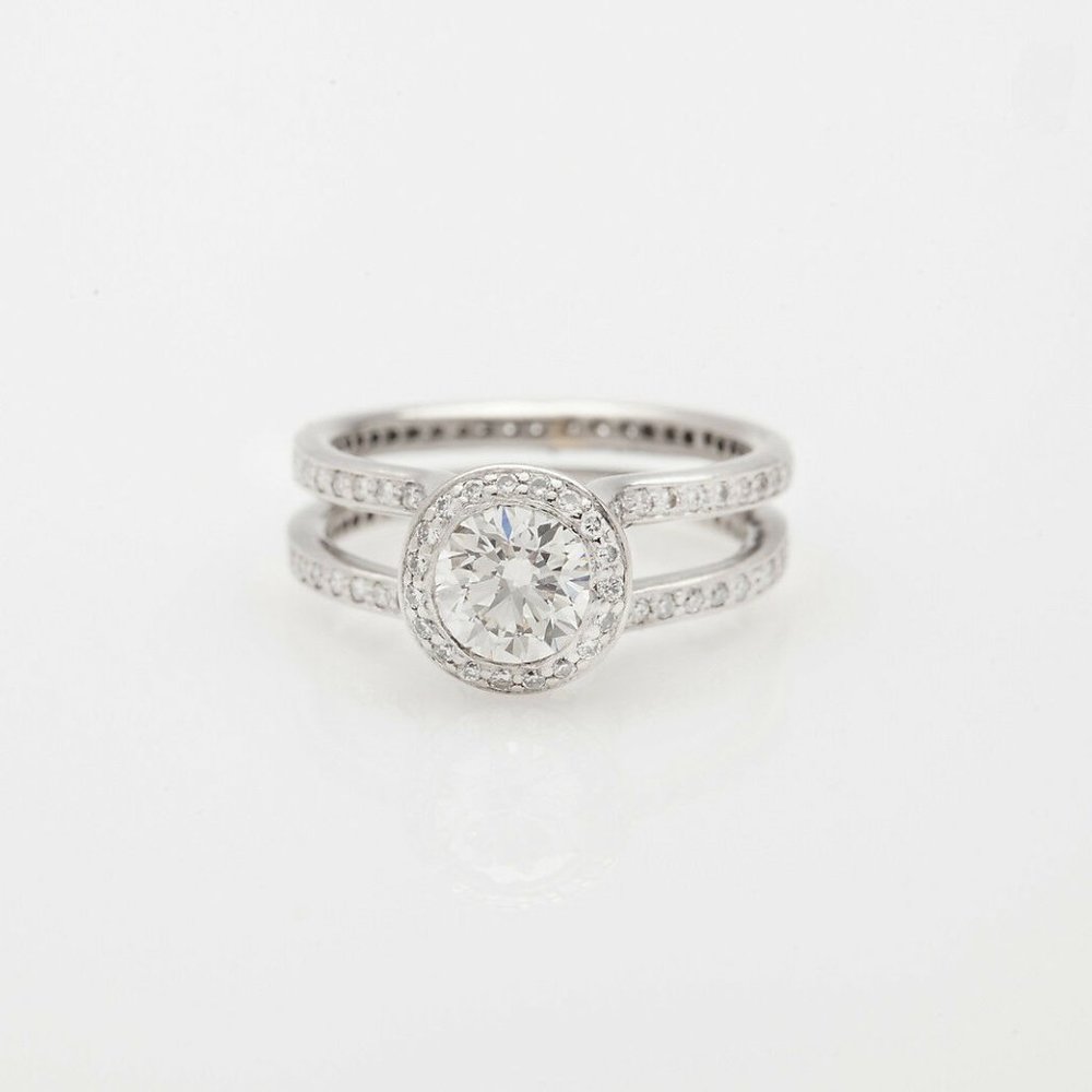 VVS I DIAMOND 3CT DIAMOND HALO WEDDING RING